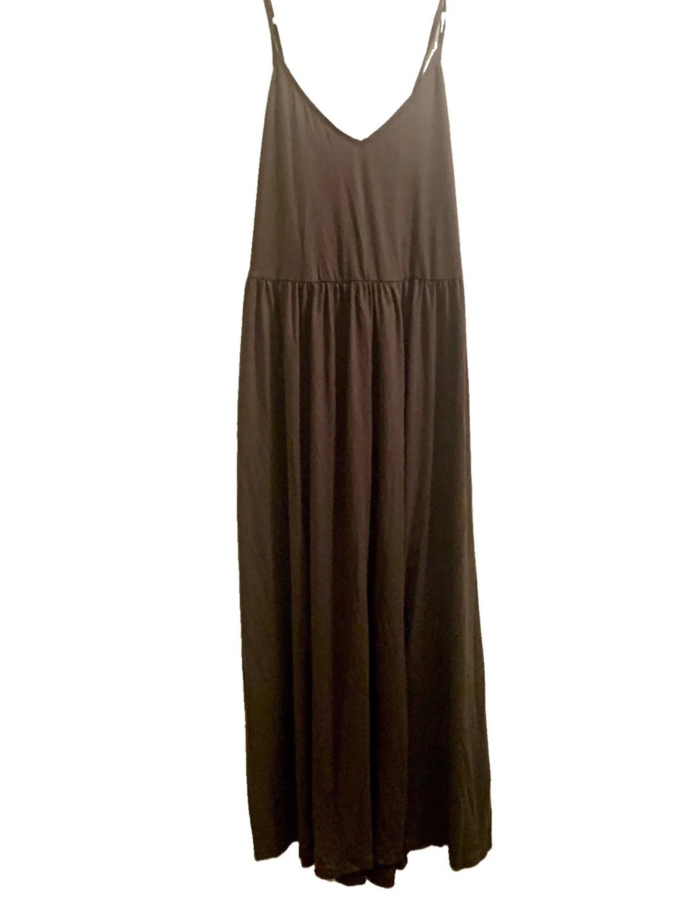 Classic Spaghetti Strap Maxi Dress in Army Green 4XL